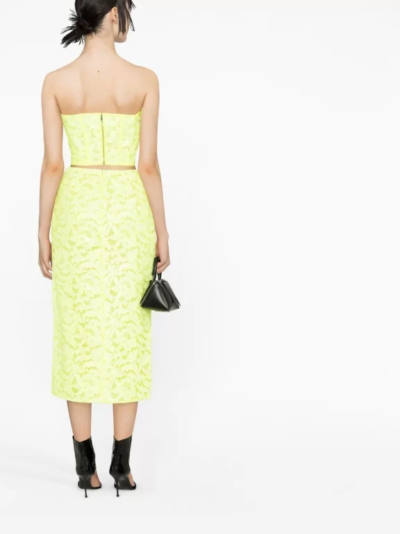 Alexander McQueen Floral-lace Midi Skirt