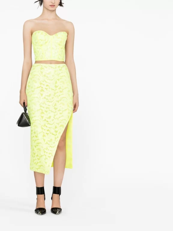 Alexander McQueen Floral-lace Midi Skirt