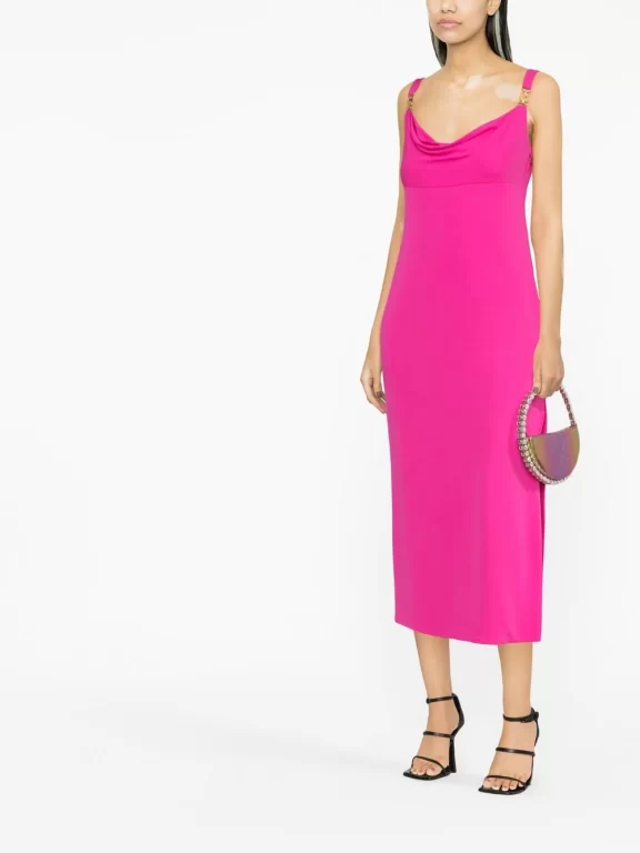 Versace Medusa Plaque Midi Dress