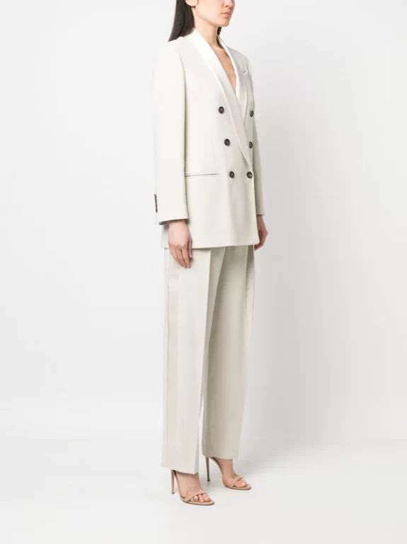 Brunello Cucinelli faux-double Breasted Trouser Suit