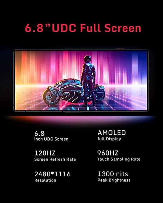 REDMAGIC 8 Pro Smartphone 5G, 120Hz Gaming Phone, 6.8″ Full Screen, Under Display Camera, 6000mAh Android Phone, Snapdragon 8 Gen 2, 16+512GB, 65W Charger, Dual-Sim, US Unlocked Cell Phone Silver