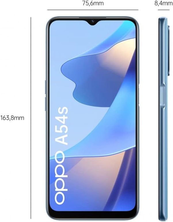 OPPO A54s Dual-SIM 128GB ROM + 4GB RAM (GSM only No CDMA) Factory Unlocked 4G/LTE Smartphone (Pearl Blue) – International Version