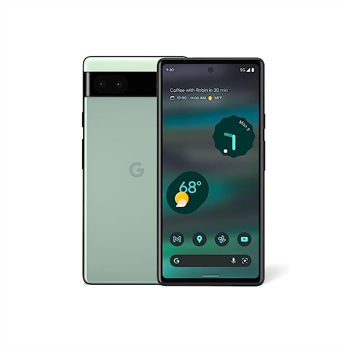 Google Pixel 6a – 5G Android Phone – Unlocked Smartphone with 12 Megapixel Camera and 24-Hour Battery – Sage