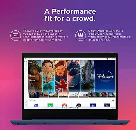 Lenovo 2023 Newest Ideapad 3 Laptop, 14″ FHD Display, AMD Ryzen 7 5700U Processor, 12GB RAM, 512GB SSD, AMD Radeon Graphics, Fingerprint Reader, Backlit Keyboard, Windows 11 Home, Abyss Blue