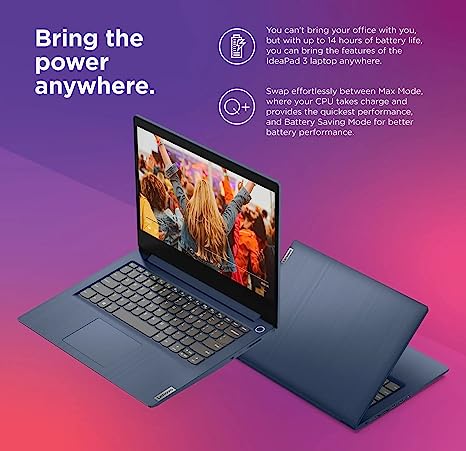 Lenovo 2023 Newest Ideapad 3 Laptop, 14″ FHD Display, AMD Ryzen 7 5700U Processor, 12GB RAM, 512GB SSD, AMD Radeon Graphics, Fingerprint Reader, Backlit Keyboard, Windows 11 Home, Abyss Blue