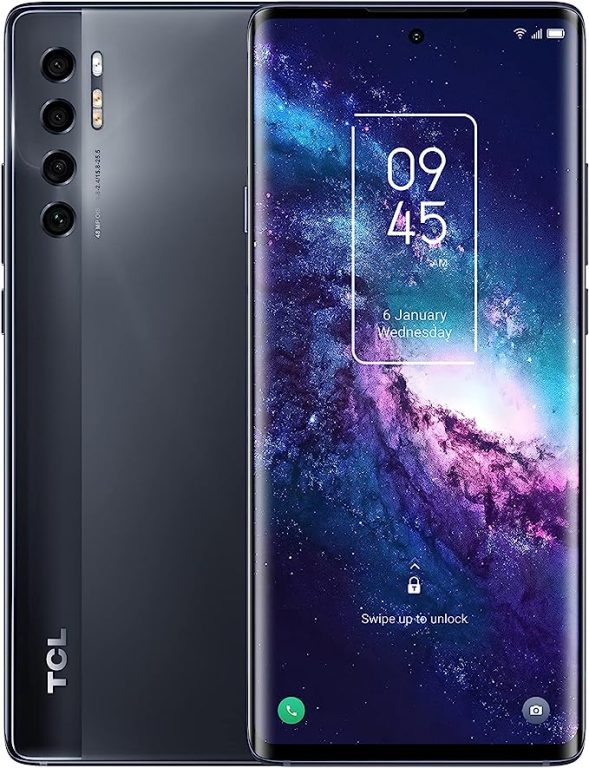 TCL 20 Pro 5G Unlocked Smartphone with 6.67” AMOLED FHD+ Display, 48MP OIS Quad Camera, 6GB+256GB, 4500mAh Battery, US 5G Verizon Cellphone, Moondust Gray (Does not Support Sprint/AT&T 5G)