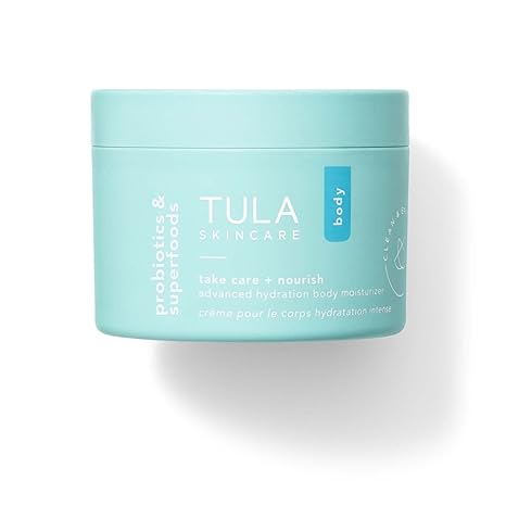 TULA Skin Care Take Care + Nourish – Advanced Hydration Body Moisturizer, Non-Greasy, Contains Vitamin C & Yuku to Improve Skin Tone & Texture, 8.1 oz.