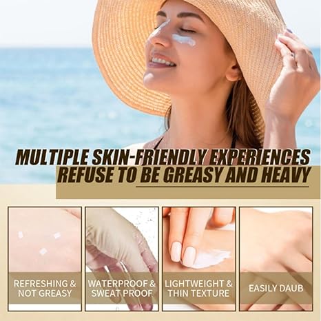 Relief Sun Sunscreen Korean Sunscreen, Sunscreen SPF50+ PA+++, Korean Rice Organic Sunscreen Skin Care Solution, Nourishing Skin Protection and UV Defense (1Pcs) (1)