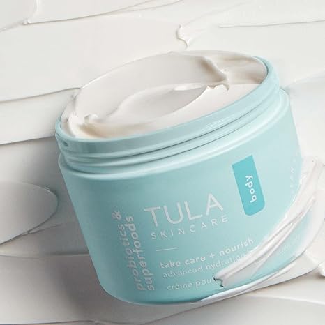 TULA Skin Care Take Care + Nourish – Advanced Hydration Body Moisturizer, Non-Greasy, Contains Vitamin C & Yuku to Improve Skin Tone & Texture, 8.1 oz.