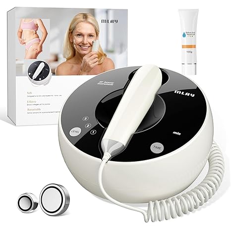 RF Beauty Device | Home RF Lifting | Wrinkle Removal | Anti Aging | Skin Care – Increase Collagen & Absorption – MLAY Professional Radio Frequency Skin Tightening for Face and Body – Salon Effects