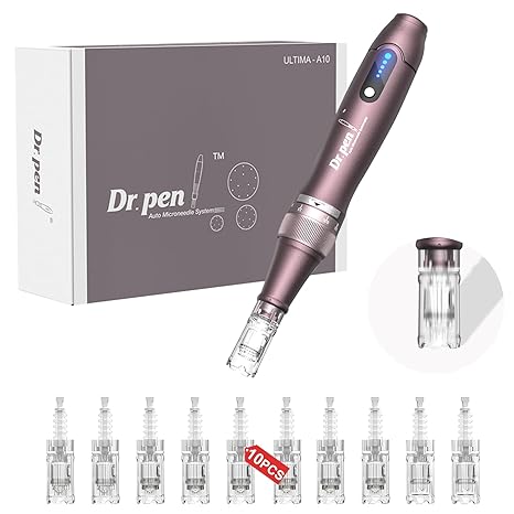 Dr Pen Ultima A10 Microneedling Pen Professional Adjustable Derma Beauty Pen Microneedle for Home Use 12pins*2pcs 36pins*4pcs 42pin*2pcs Nano-R*2pcs
