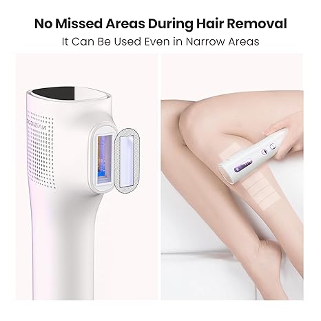 NAISIGOO Laser Hair Removal for Women and Men with Comfort Painless IPL Hair Removal Device with Sapphire Ice-Cooling Function 999999 Flashes At-Home Hair Removal for Face & Body
