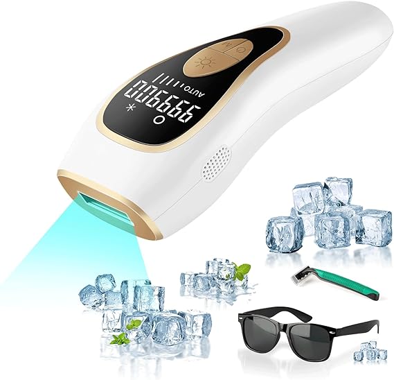 Laser Hair Removal, Permanent Hair Removal Device, Painless At-Home IPL Hair Removal for Women and Men for Face Armpits Legs Arms Bikini Line