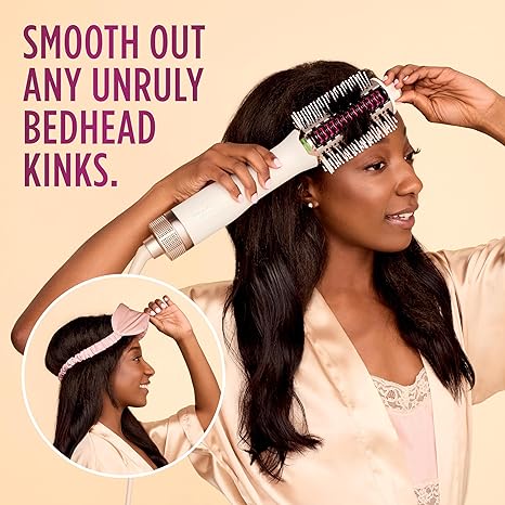 Shark HT202 SmoothStyle Heated Smoothing Comb Straightener and Smoother, Dual Mode, Blow Dryer Brush + Straightener, for All Hair Types, Silk