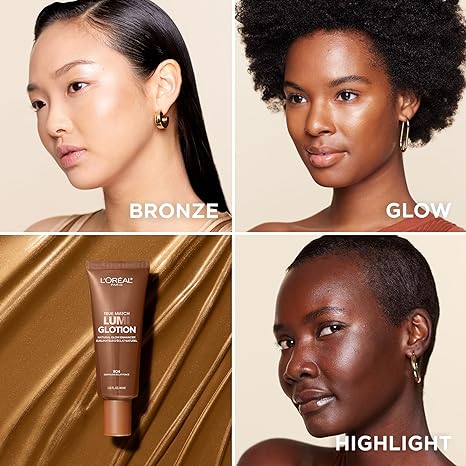 Lâ€™OrÃ©al Paris Makeup True Match Lumi Glotion, Natural Glow Enhancer, Illuminator Highlighter Skin Tint, for an All Day Radiant Glow, Medium, 1.35 Ounces