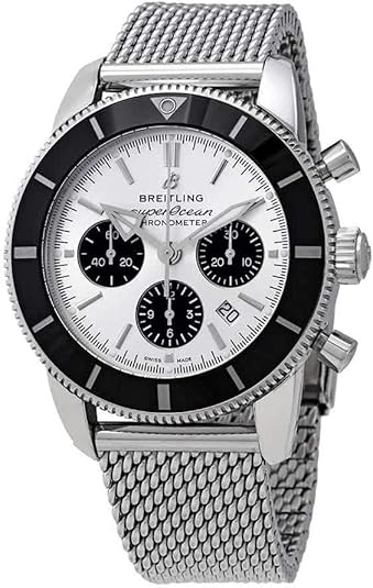 Breitling Superocean Heritage II Chronograph Automatic Chronometer Silver Dial Men’s Watch AB0162121G1A1