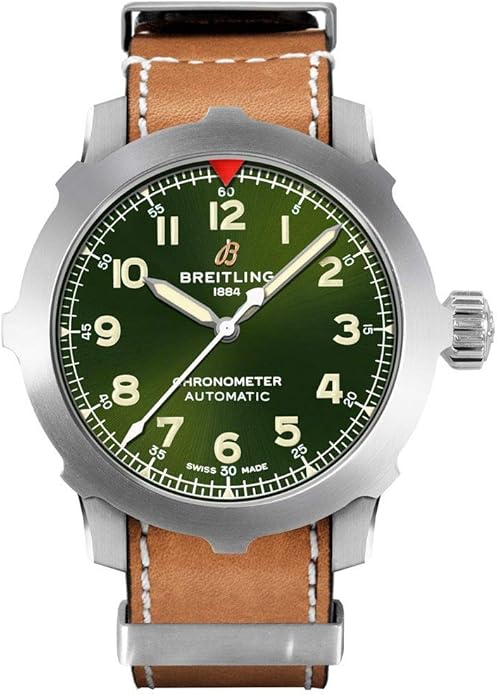 Breitling mens watches Green Dial Navitimer Super 8 B20 Automatic 46 COSC Certified