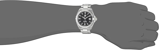 TAG Heuer Men’s ‘Aquaracer’ Quartz Stainless Steel Dress Watch, Color:Silver-Toned (Model: WAY1110.BA0928)