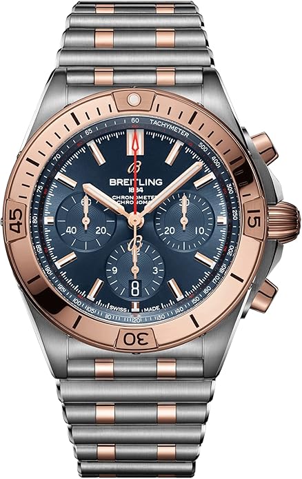 Watch Breitling Breitling Chronomat B01 Steel and 18k Red Gold Men’s Watch UB0134101C1U1 green