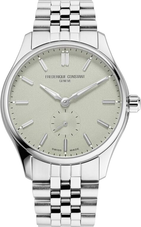 Frederique Constant Men’s Classic Swiss Made Automatic Silver Stainless Steel Watch, Sage Green Dial, Style: FC-530GR3B6B