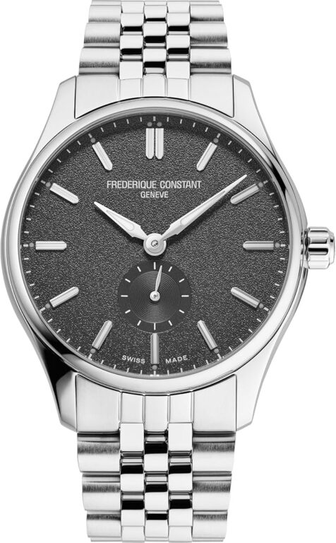 Frederique Constant Men’s Classic Swiss Made Automatic Silver Stainless Steel Watch, Black Dial, Style: FC-530G3B6B