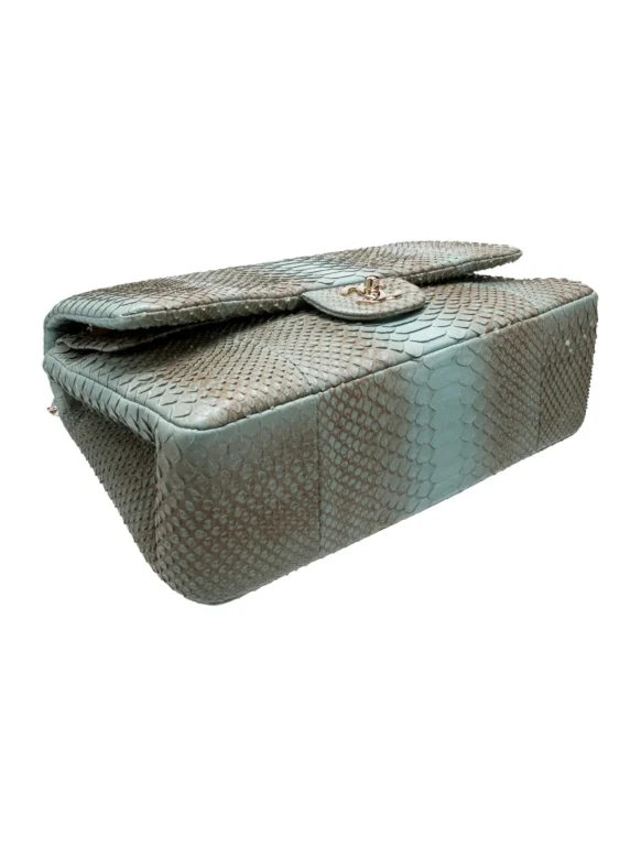Chanel Python Jumbo Classic Double Flap Bag