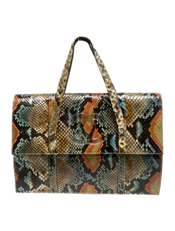 Chanel Small Snakeskin CC Handle Bag