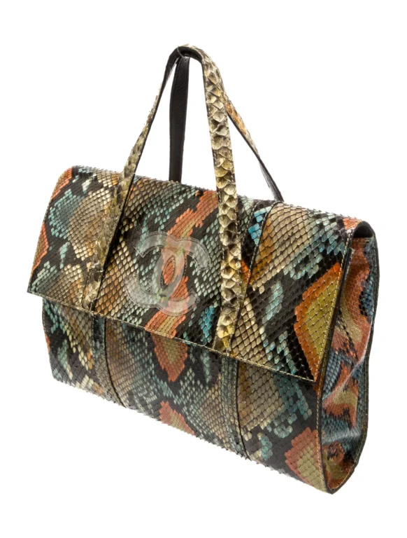 Chanel Small Snakeskin CC Handle Bag