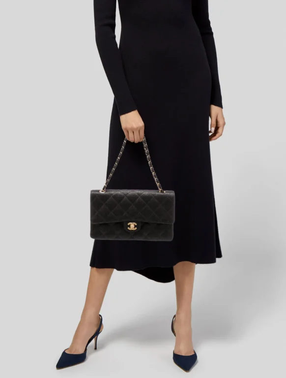 Chanel Medium Raffia Double Flap Bag