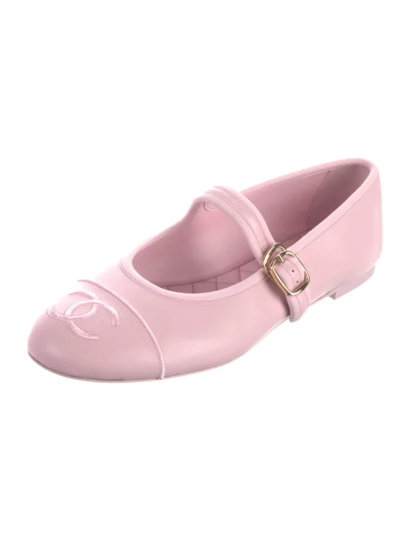 Chanel 2024 Interlocking CC Logo Mary Jane Flats Women’s Size: 10 | IT 40