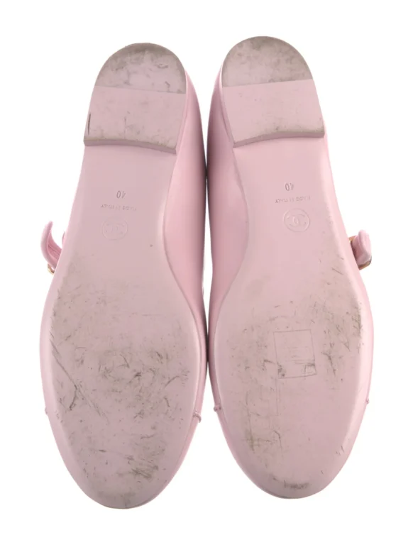 Chanel 2024 Interlocking CC Logo Mary Jane Flats Women’s Size: 10 | IT 40