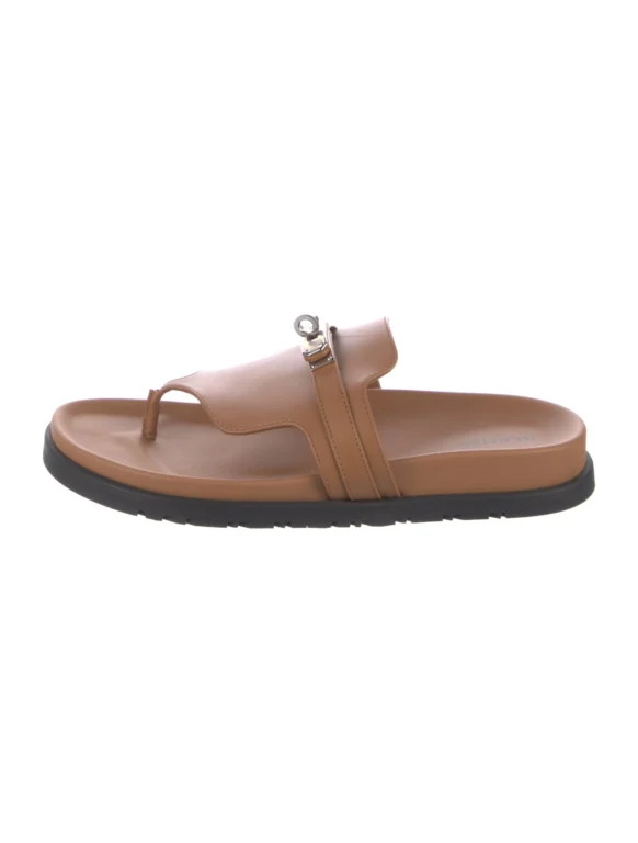 Hermès Empire Leather Slides Women’s Size: 7 | IT 37