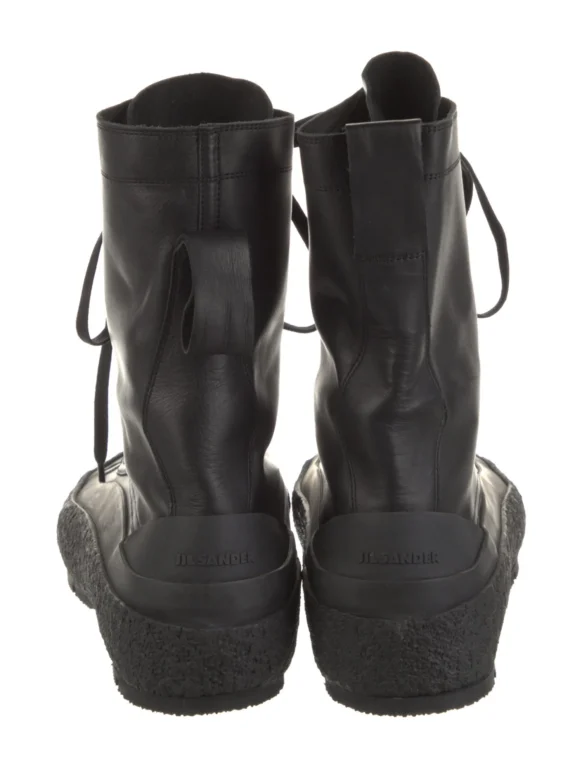 Jil Sander Leather Combat Boots Men’s Size: 10 | EU 43