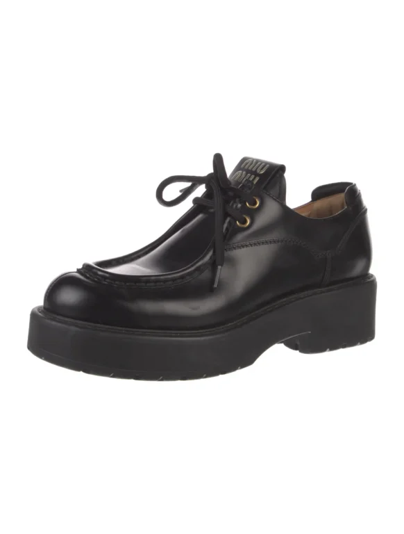 Miu Miu Leather Oxfords Women’s Size: 11 | IT 41
