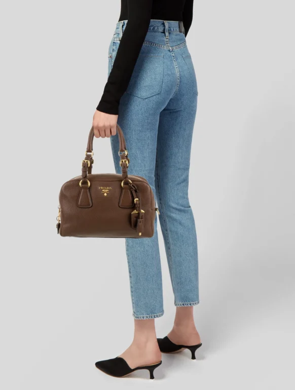 Prada Vitello Daino Leather Top Handle Bag