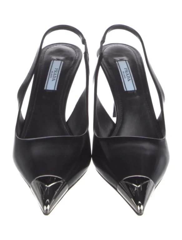 Prada Leather Slingback Pumps Women’s Size: 5.5 | IT 35.5