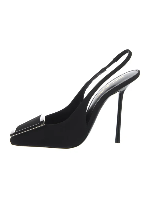 Saint Laurent Satin Slingback Pumps Women’s Size: 7.5 | IT 37.5