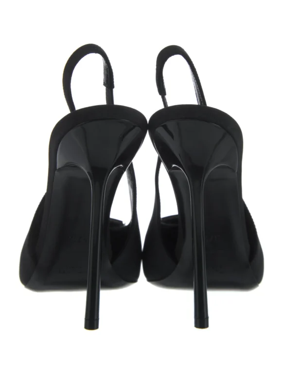 Saint Laurent Satin Slingback Pumps Women’s Size: 7.5 | IT 37.5